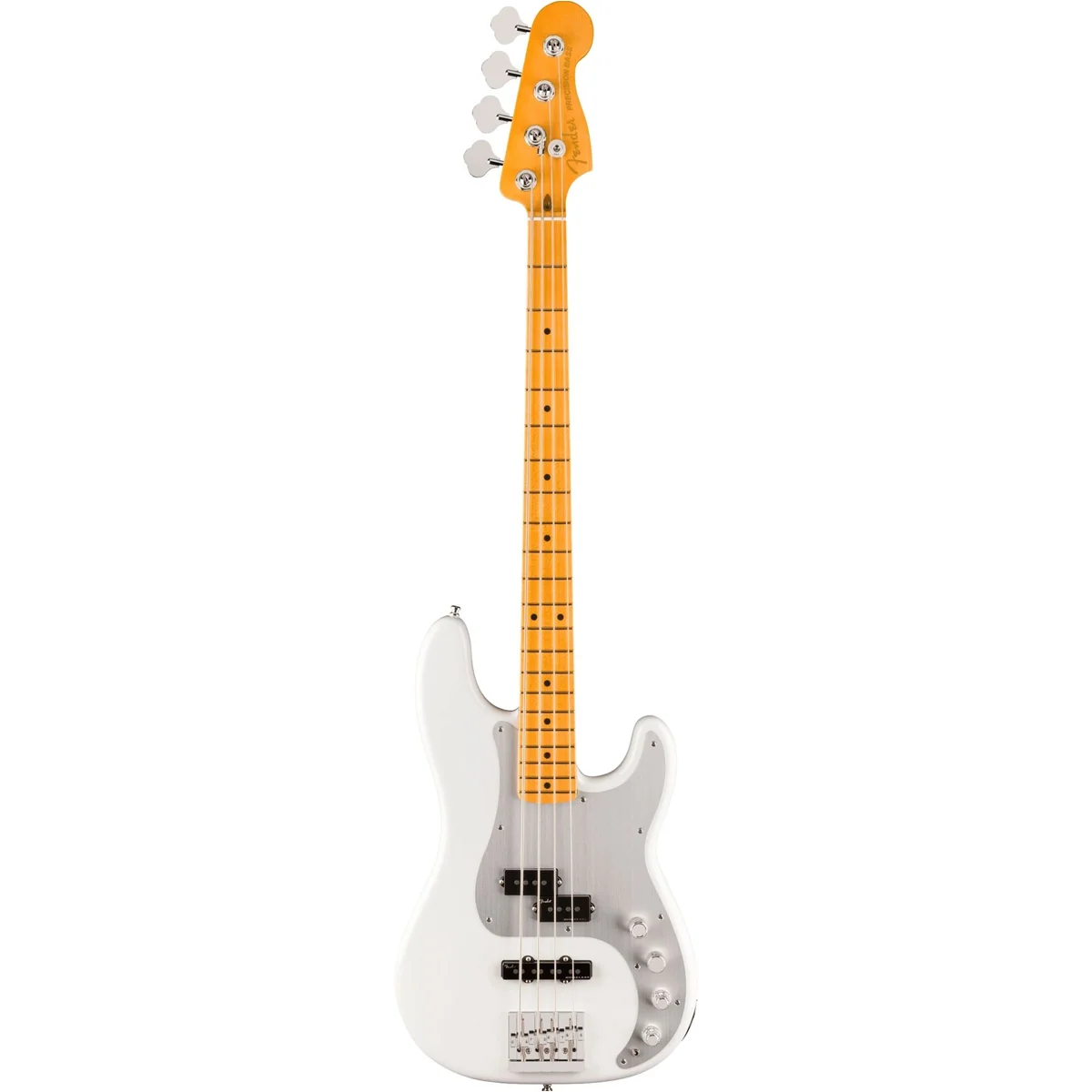 Fender American Ultra II Precision Bass MN Avalanche, 4-Saiter, Aktive Elektronik, Hochwertige Verarbeitung