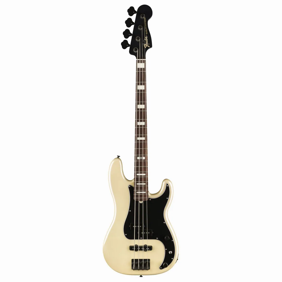 Fender Duff McKagan Deluxe Precision Bass RW White Pearl, erle Korpus, Palisandergriffbrett, einzigartige Tonabnehmer