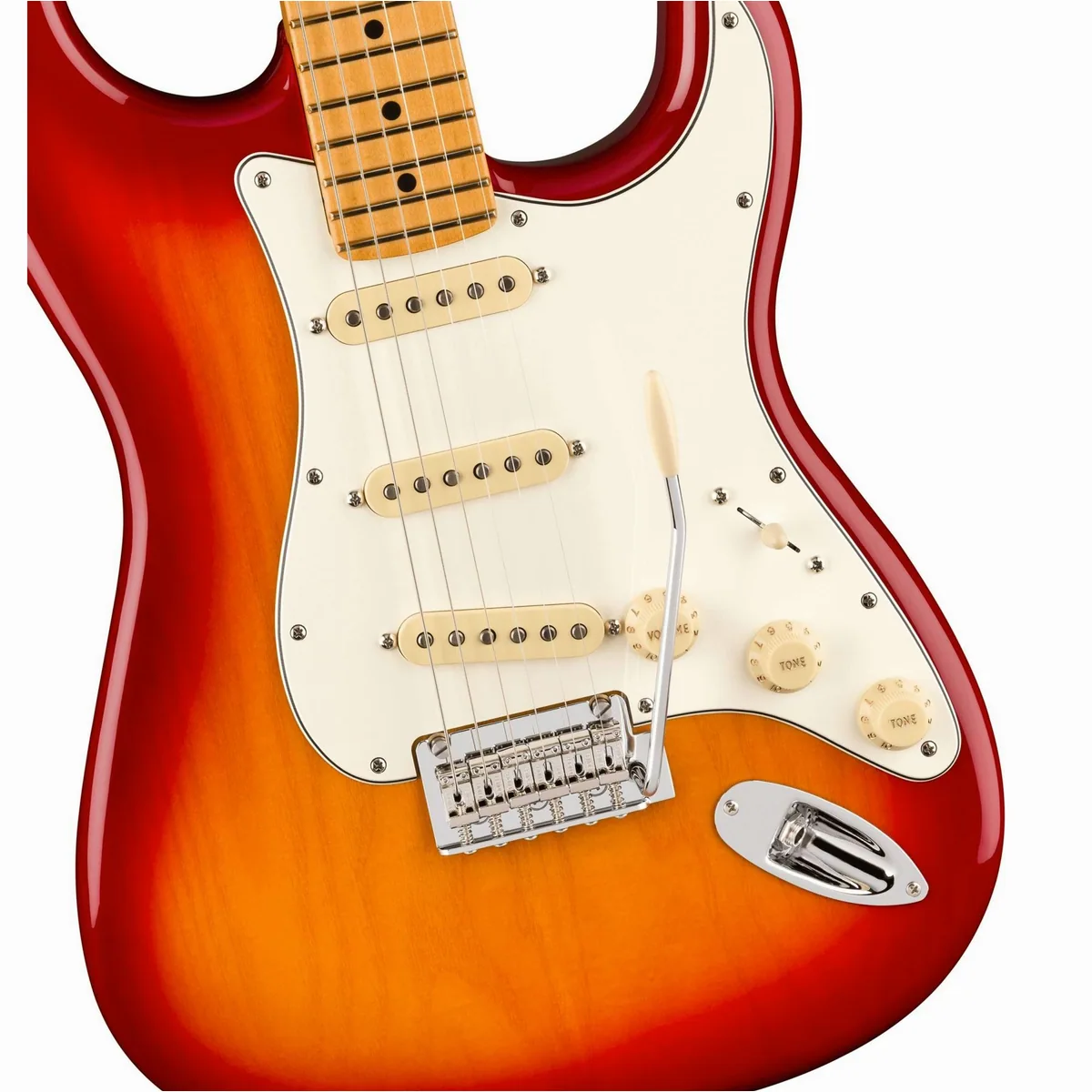 Fender Player II Stratocaster MN Aged Cherry Burst, ergonomisches Design, vielseitige Klangoptionen, exzellente Bespielbarkeit 3