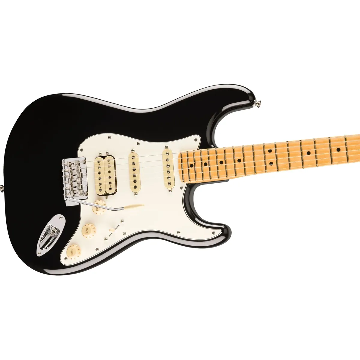 Fender Player II Stratocaster HSS MN Black, Erle-Korpus, Ahorn-Hals, vielseitige Pickup-Konfiguration 4