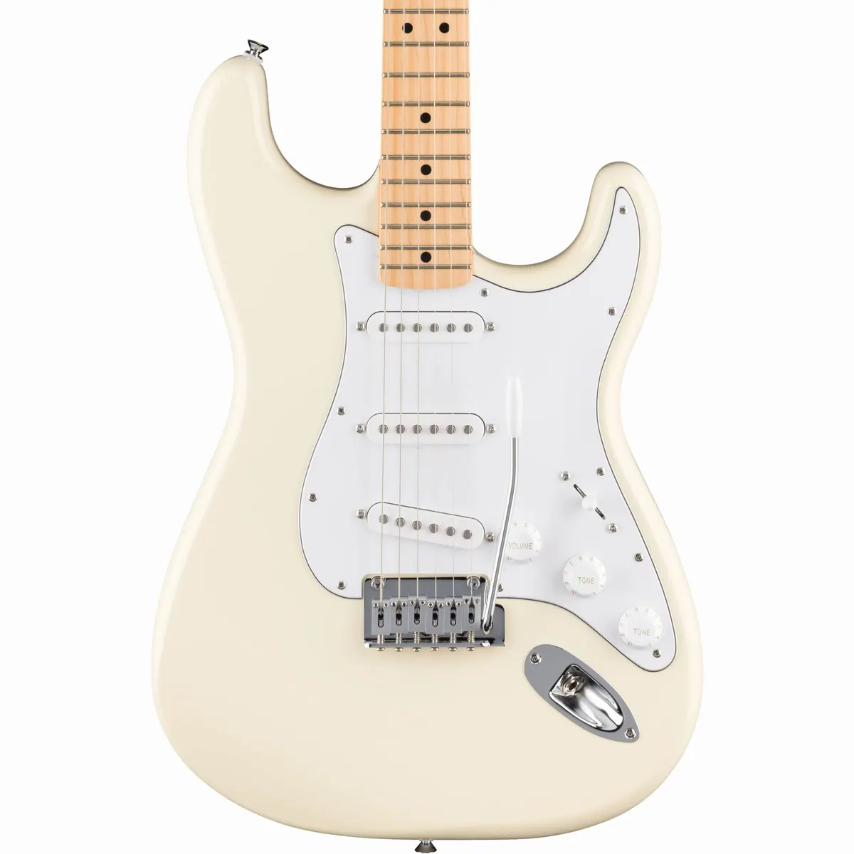 Fender Standard Stratocaster MN Olympic White, elegante Verarbeitung, vielseitiger Klang, modernes Design 3