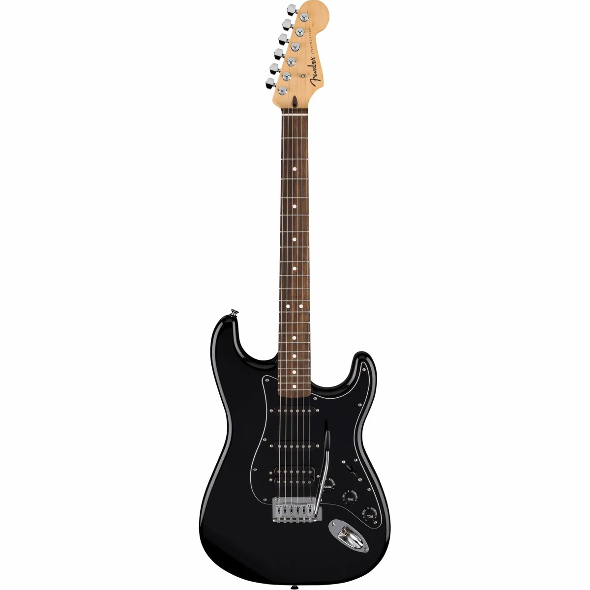 Fender Standard Stratocaster HSS LRL Black, klassischer Klang, edles Design, vielseitige Tonabnehmer