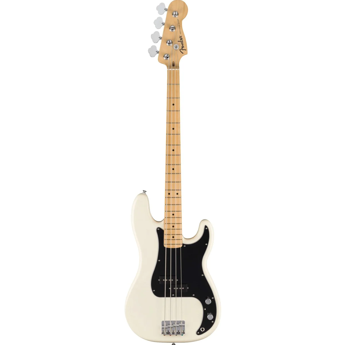 Fender Standard Precision Bass MN, Korpus aus Pappel, Ahornhals, Olympisches Weiß