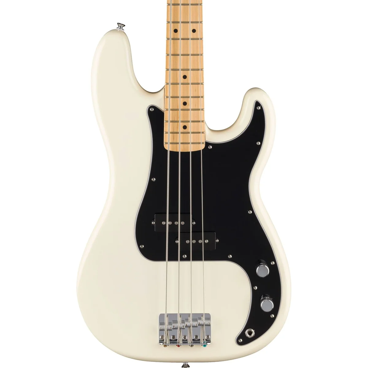 Fender Standard Precision Bass MN, Korpus aus Pappel, Ahornhals, Olympisches Weiß 3