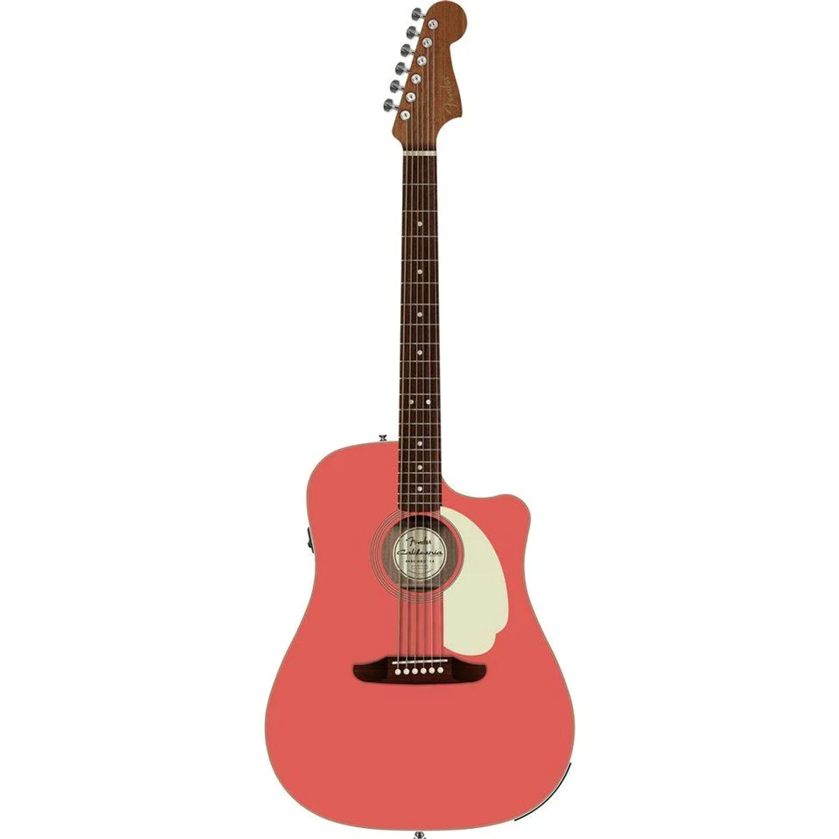 Fender California Standard Redondo CE, Dreadnought mit Cutaway, kraftvoller Klang — Fiesta Red