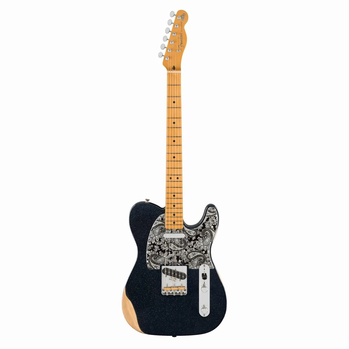 Fender Brad Paisley Road Worn Telecaster, Dreilagiger Korpus, Vintage Style Mechaniken — E-Gitarre