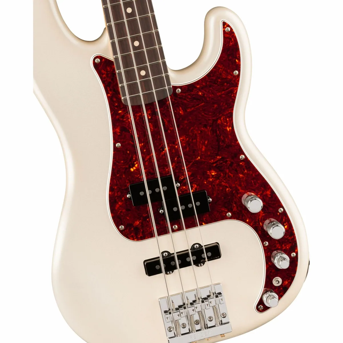 Fender Player II Modified Precision Bass RW, erle Korpus, aktiver Preamp — Olympic Pearl-Finish 3