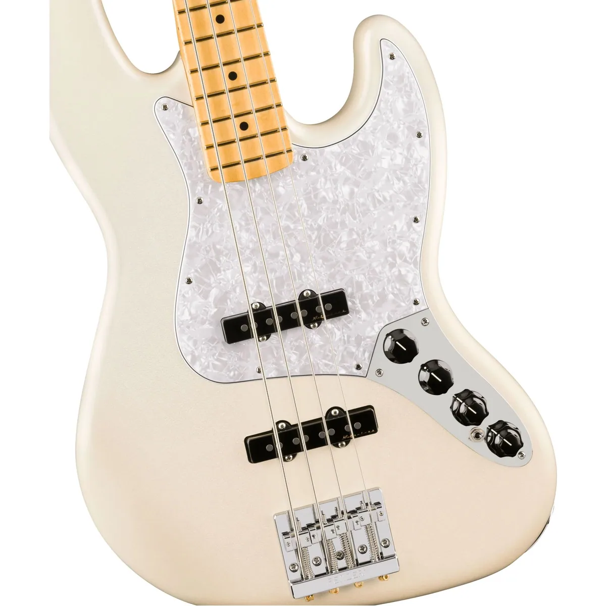 Fender Player II Modified Jazz Bass MN, Aktiv-Elektronik, Offset-Design, Olympic Pearl 3