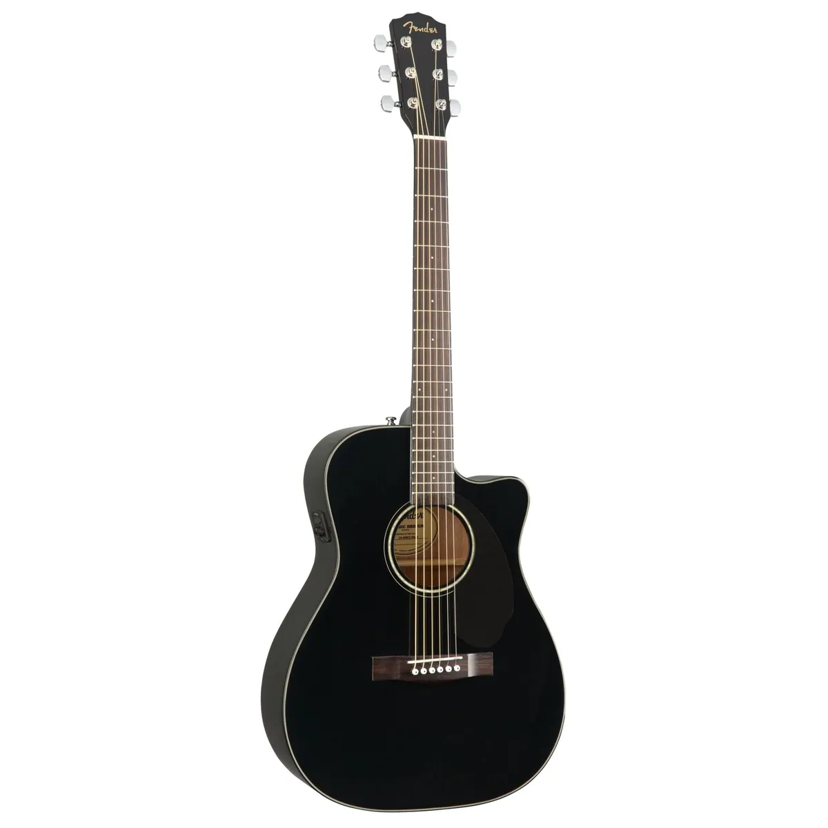 Fender CC-60SCE Black Westerngitarre, massive Fichtendecke, Fishman Tonabnehmer 3