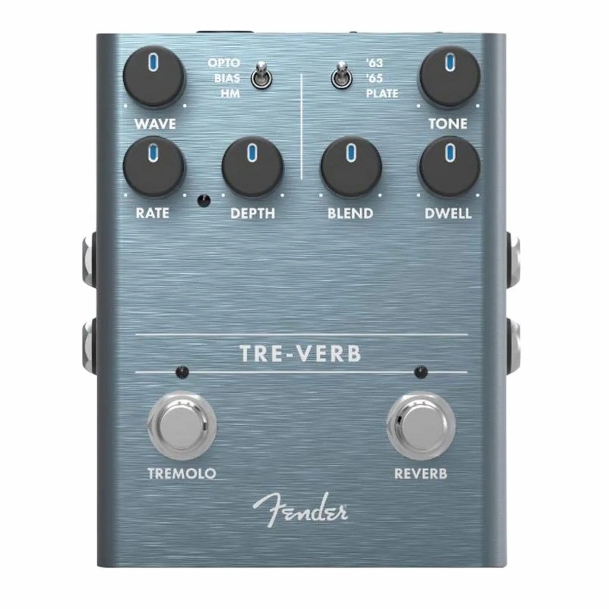 Fender Tre-Verb Effektpedal, digitale Tremolo- und Reverb-Effekte, robustes Aluminium-Gehäuse 2