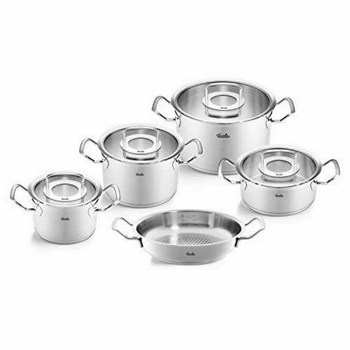 Fissler Original-Profi Collection, Edelstahl 18/10, 5-tlg. Set – Hochwertige Kochkunst für jeden Bedarf