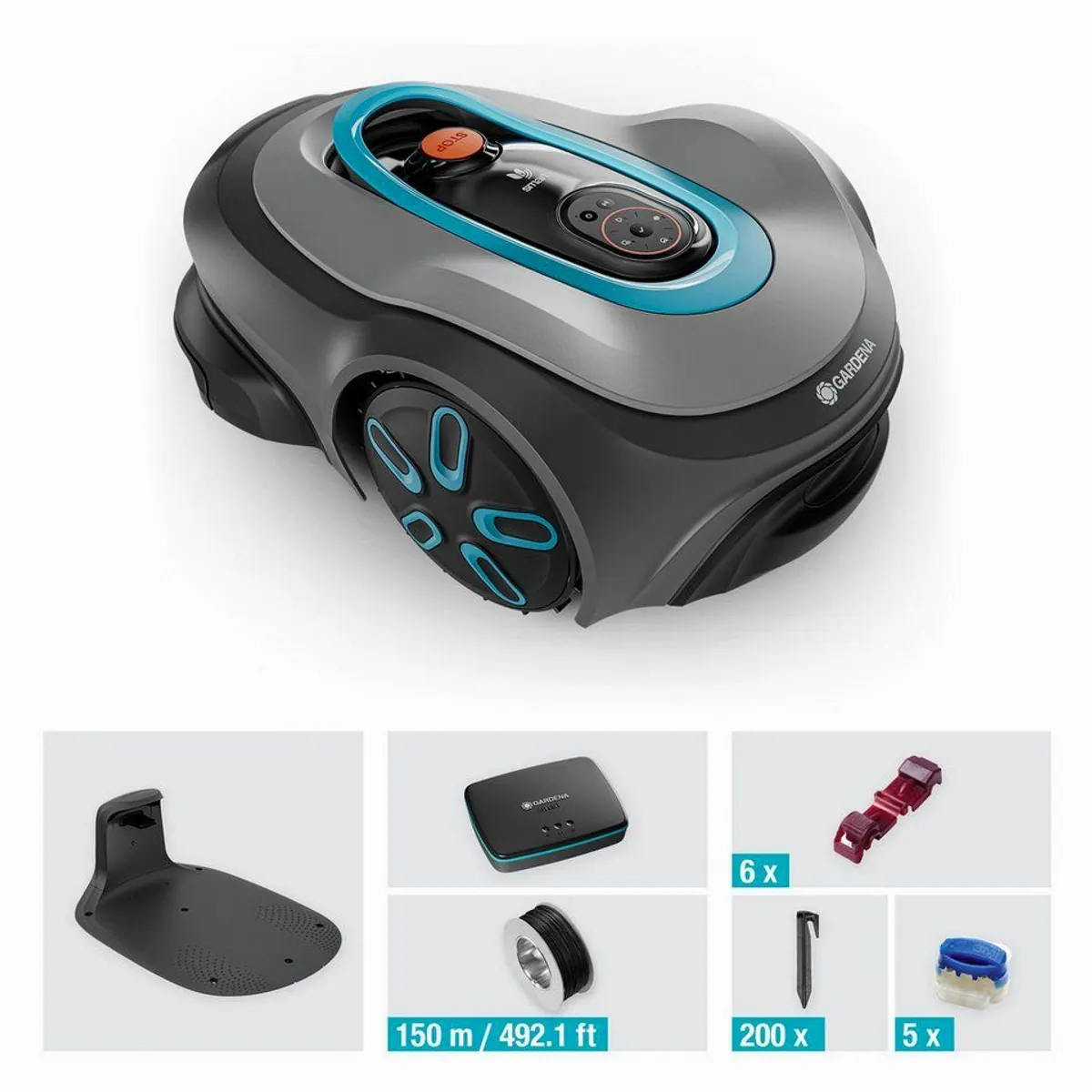 GARDENA smart SILENO max Rasenmähroboter, präzise Mähtechnik, intuitive App-Steuerung — bis 800 m²
