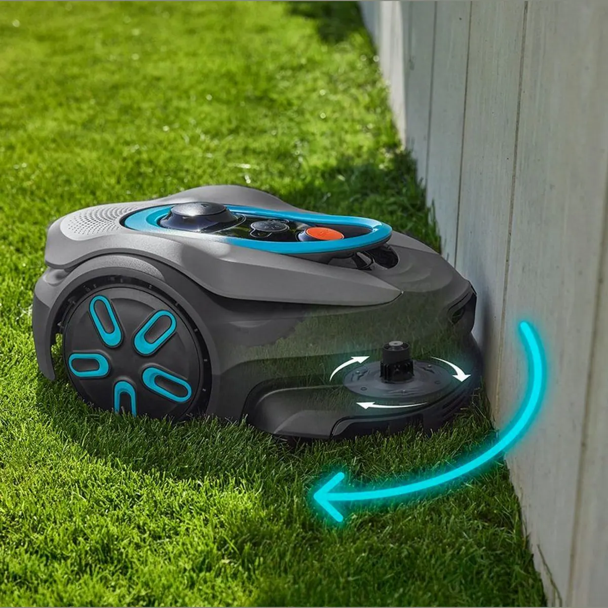 GARDENA smart SILENO sense 600, kabelloser Mähroboter, LONA Intelligence, Trim-to-Edge-Funktion 3