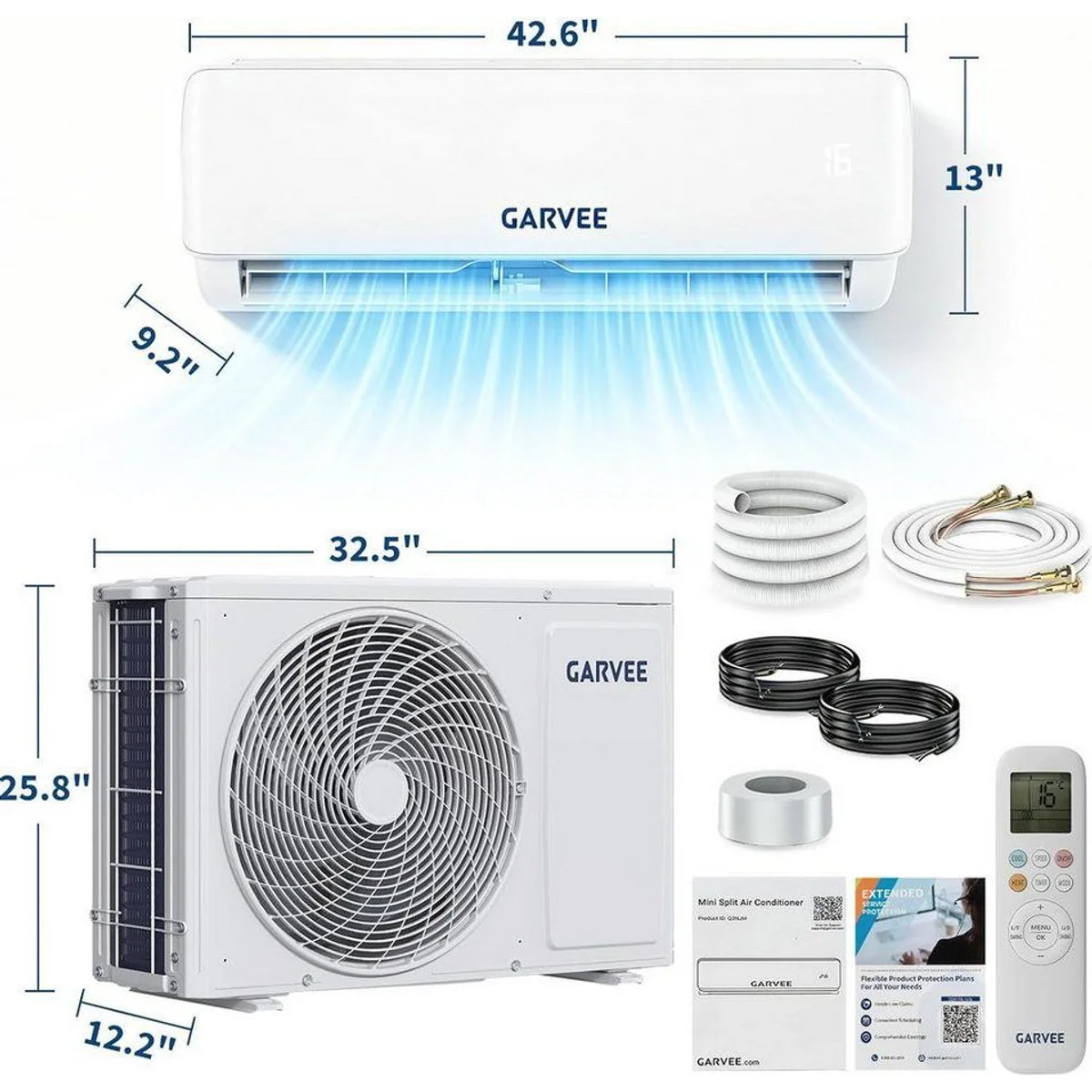 GarveeMore Split-Klimagerät, 24000 BTU, WLAN-Steuerung, Inverter-Technologie 2