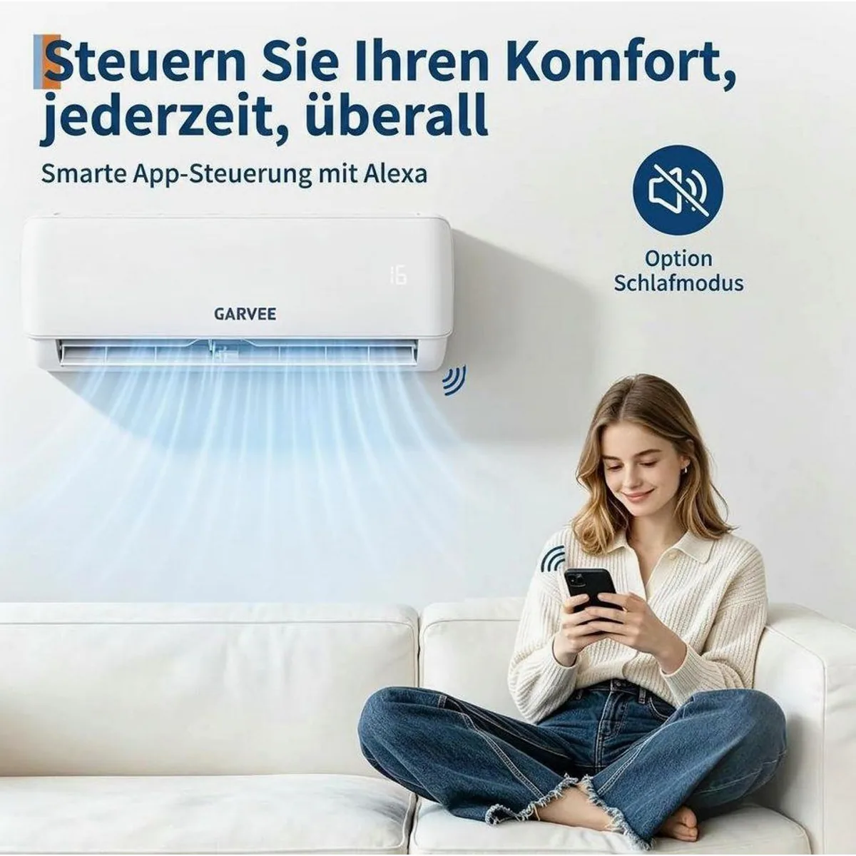 GarveeMore Split-Klimagerät, 24000 BTU, WLAN-Steuerung, Inverter-Technologie 3