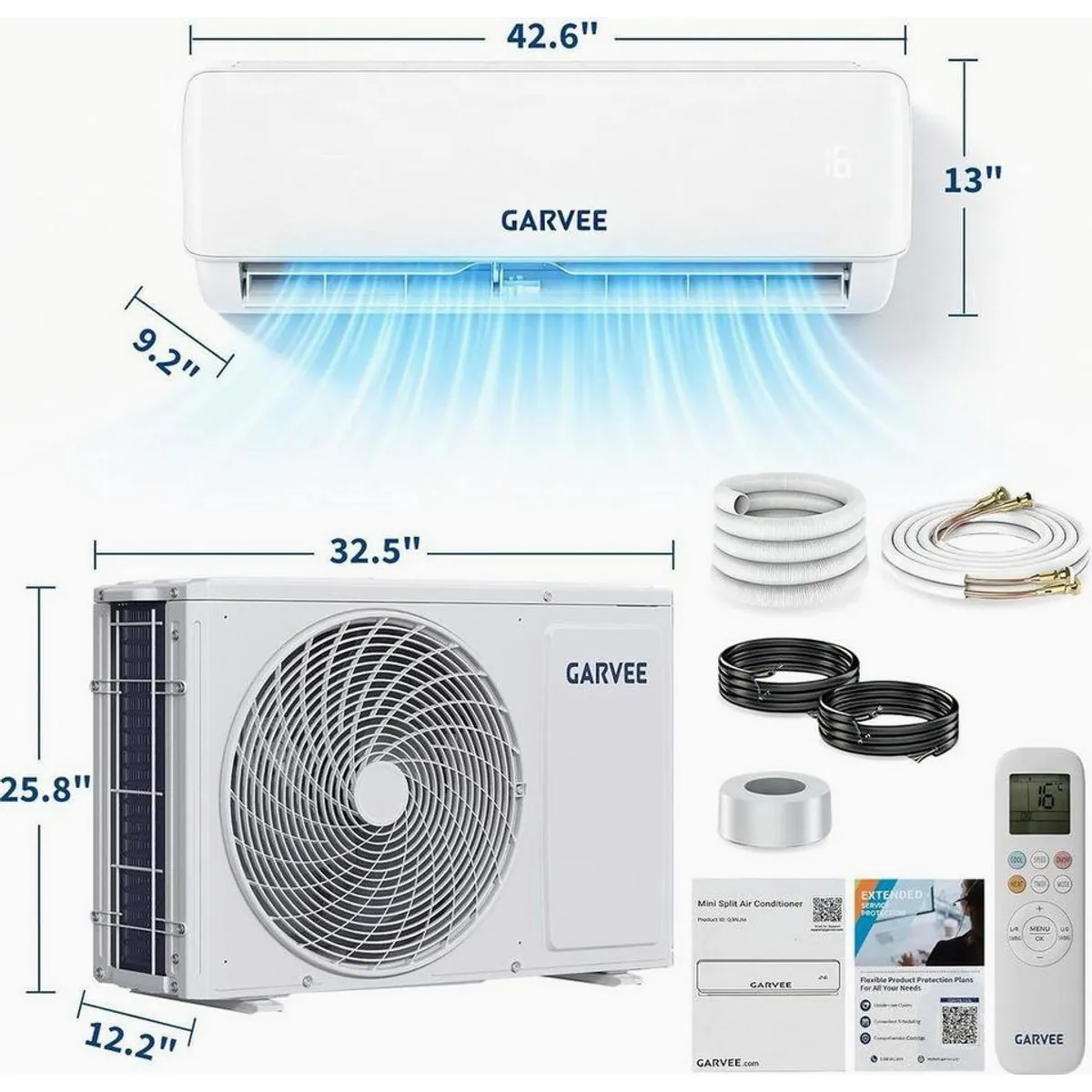 GarveeMore Split-Klimagerät 18000BTU, hohe Energieeffizienz, intelligente WLAN-Steuerung, leiser Betrieb 2
