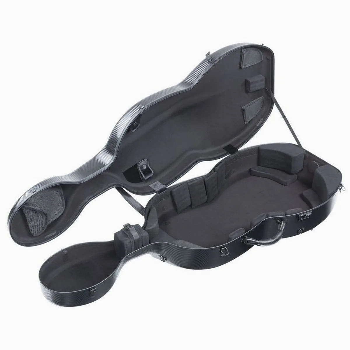 Gewa Celloetui Polycarbonat Schwarz, robust, ergonomisch, anpassbar 3