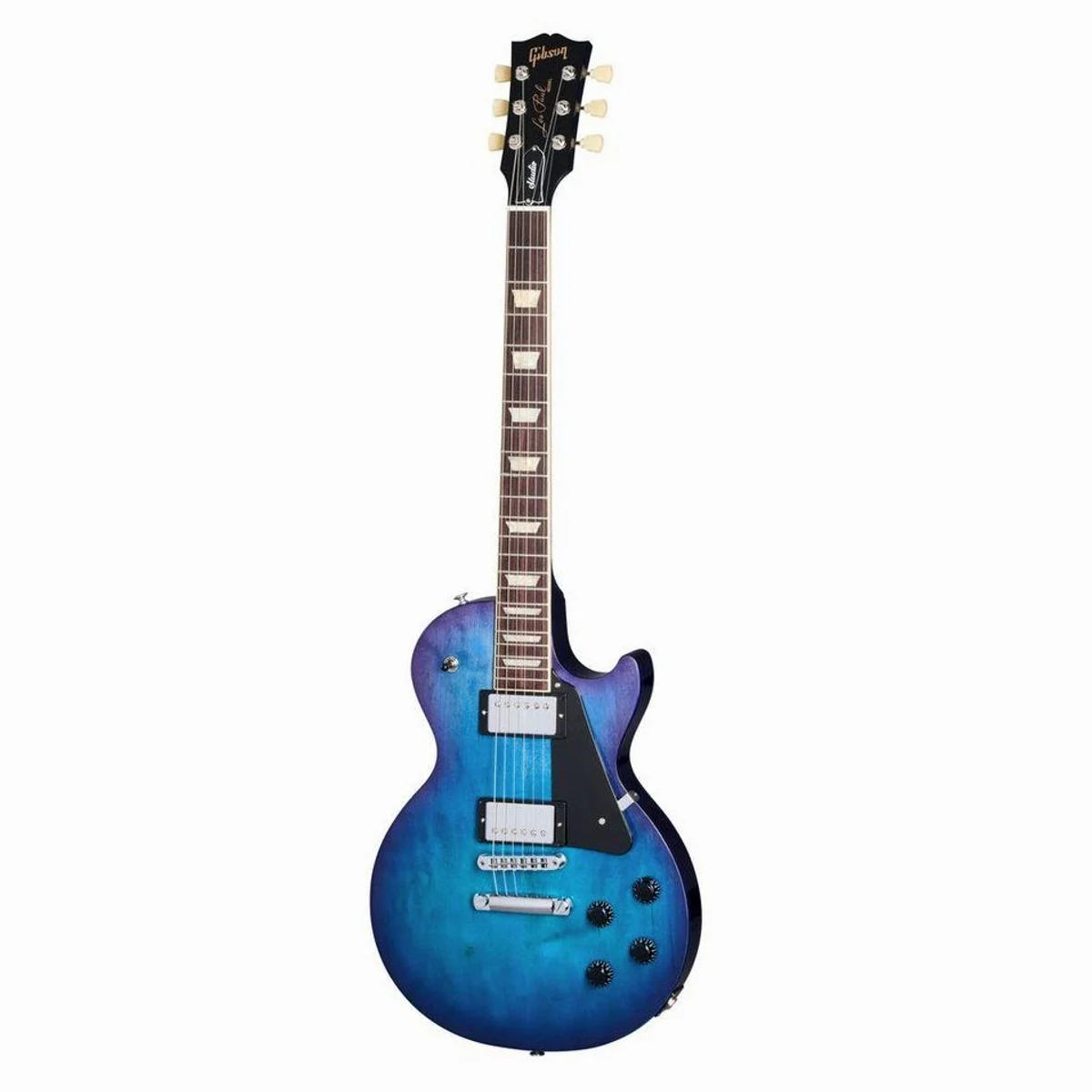 Gibson Les Paul Studio Blueberry Burst, massiver Mahagonikorpus, kraftvolle Humbucker — E-Gitarre