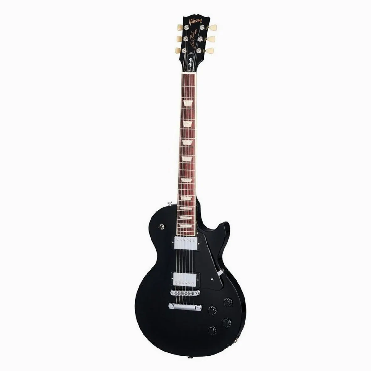 Gibson Les Paul Studio Ebony, massiver Mahagonikorpus, kraftvolle Humbucker — E-Gitarre für Profis