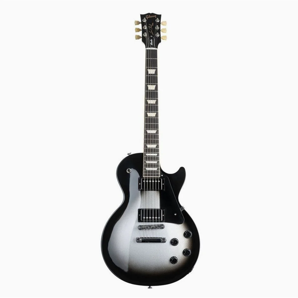Gibson Les Paul Studio Silverburst E-Gitarre, Mahagoni-Korpus, Burstbucker Pro Humbucker 2