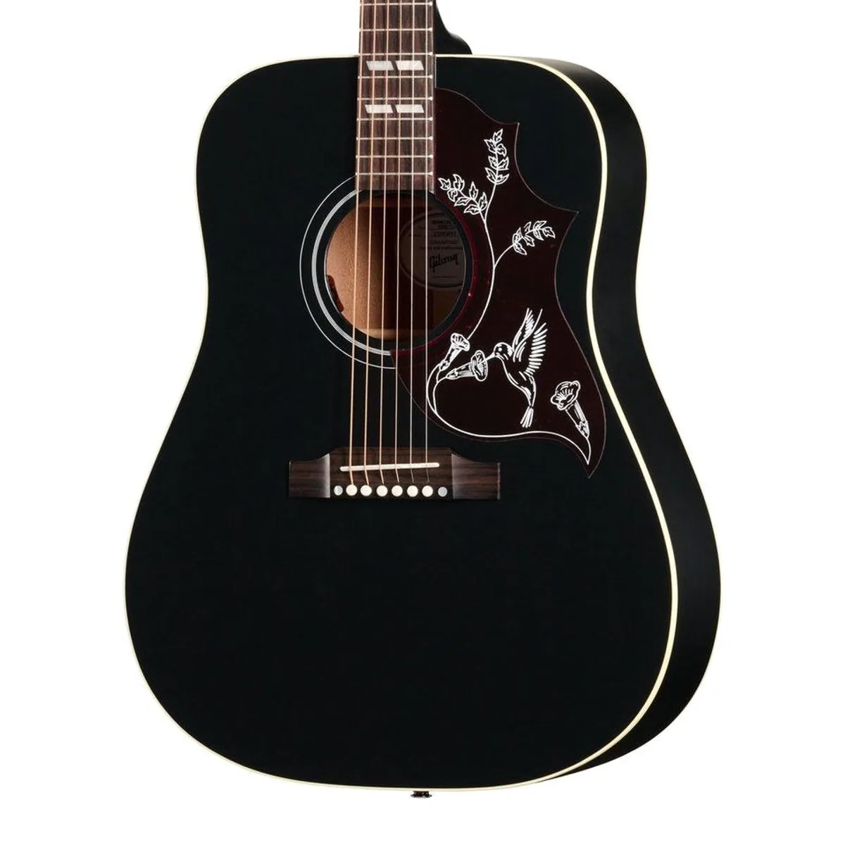 Gibson Hummingbird Special Satin Ebony, Massive Hölzer, Kunstvolles Design 3