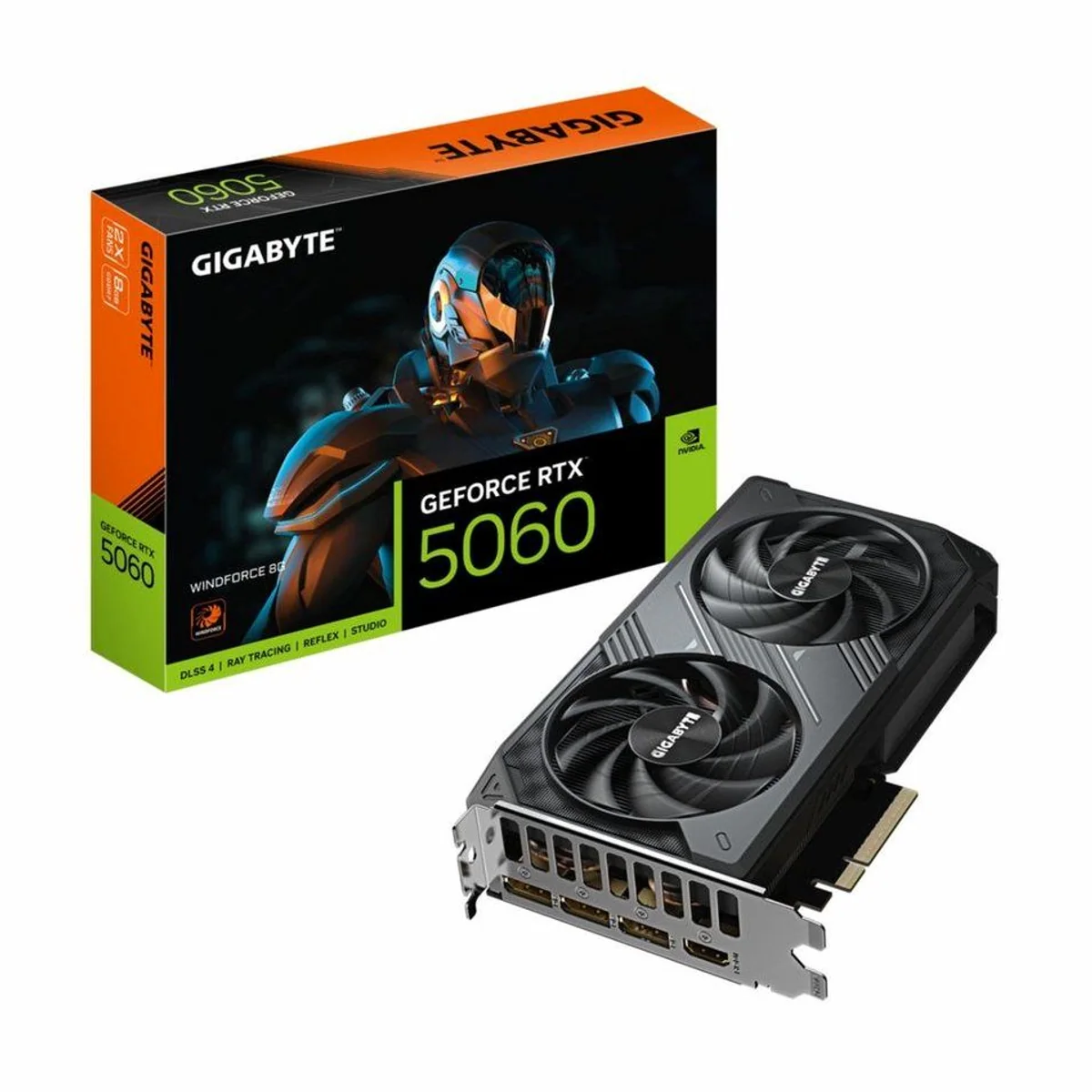Gigabyte GeForce RTX 5060 WINDFORCE 8G, 8GB GDDR7, PCI-E 5 — leistungsstark, effizient, zuverlässig
