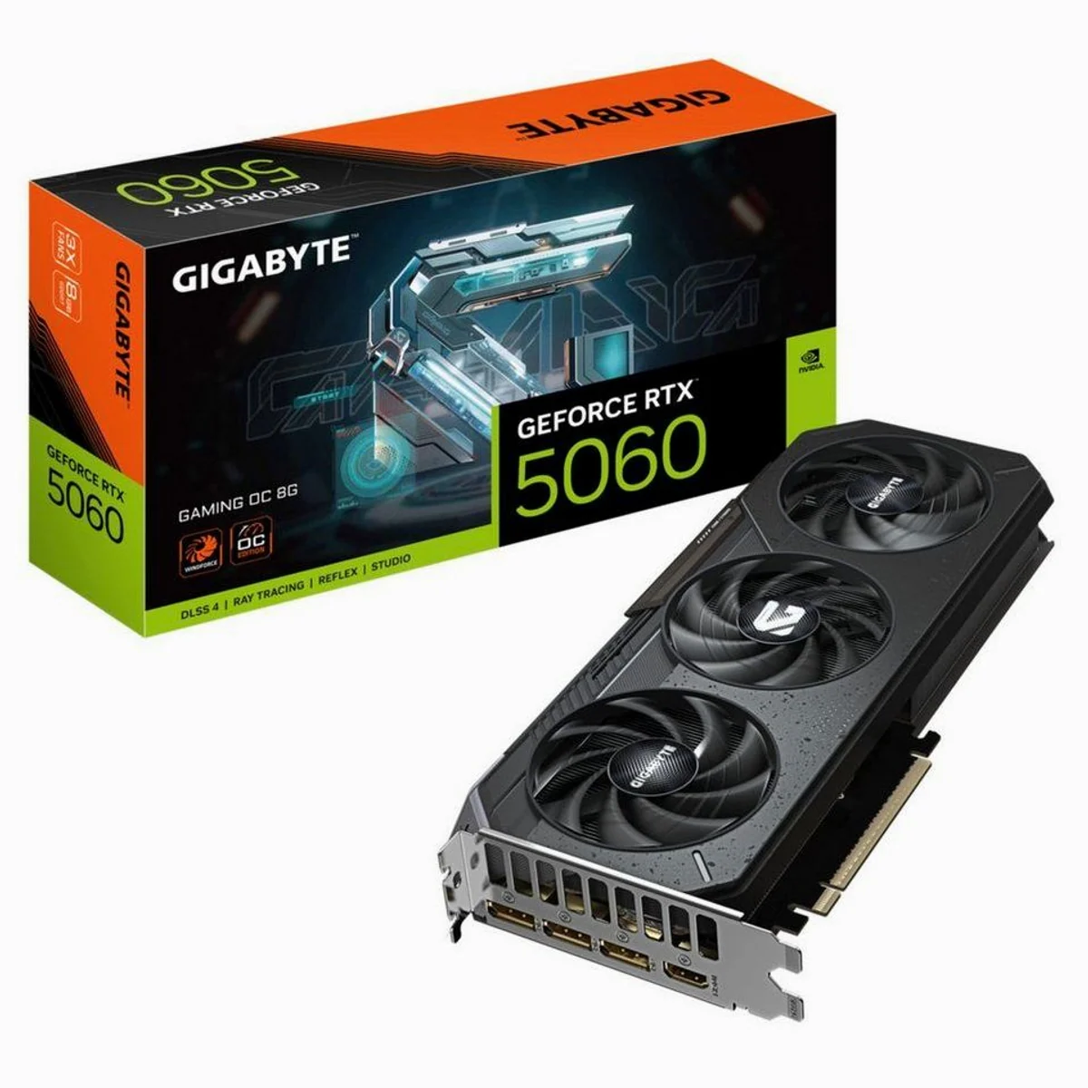 Gigabyte GeForce RTX 5060 GAMING OC 8G, 8GB GDDR7, PCI-E 5 – Hohe Leistung, modernste Technologie, herausragende Grafik