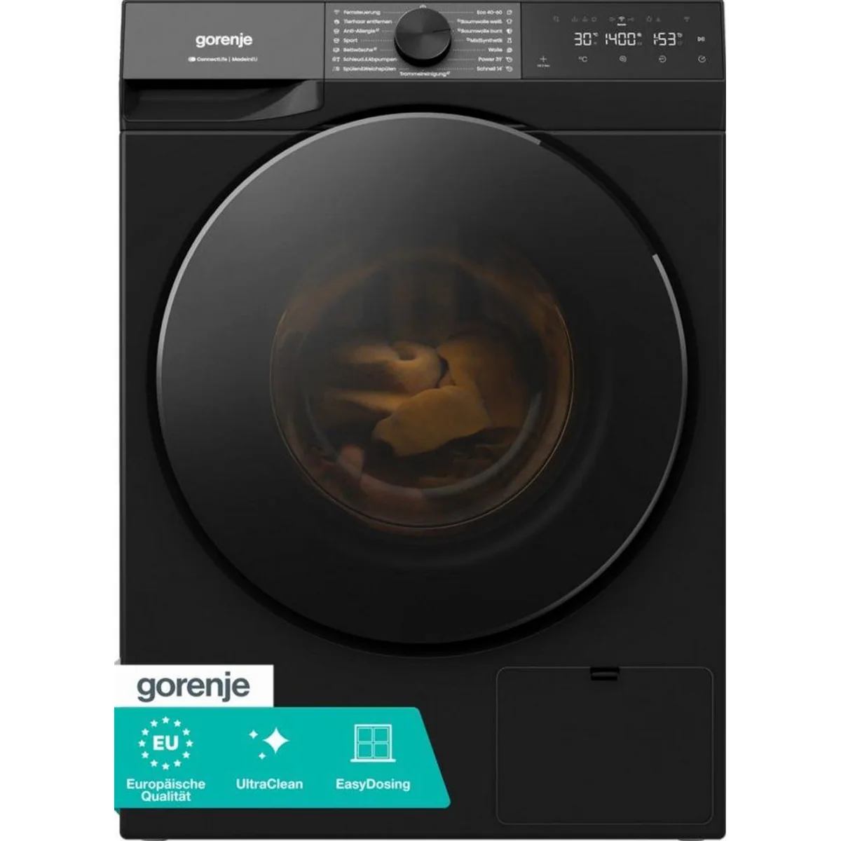 Gorenje W53G494A1P1B Waschmaschine, 9 kg, 1400 U/min, selbstreinigende Waschmittelschublade