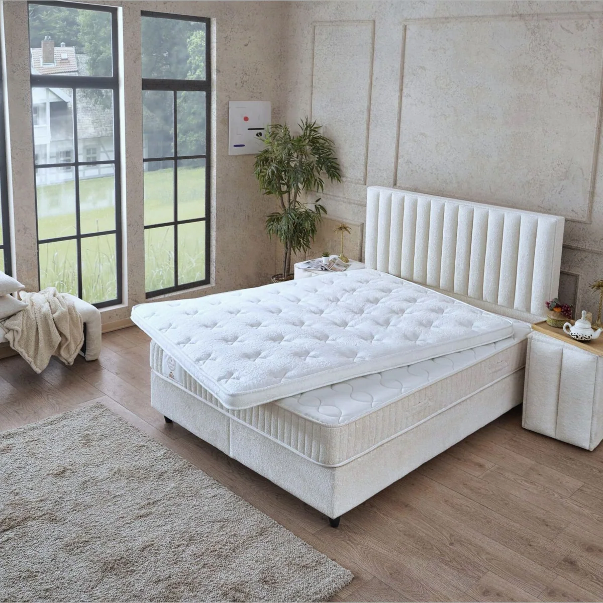 gowoll Belezza Boxspringbett, ergonomischer Schlafkomfort, Stauraum inklusive 3