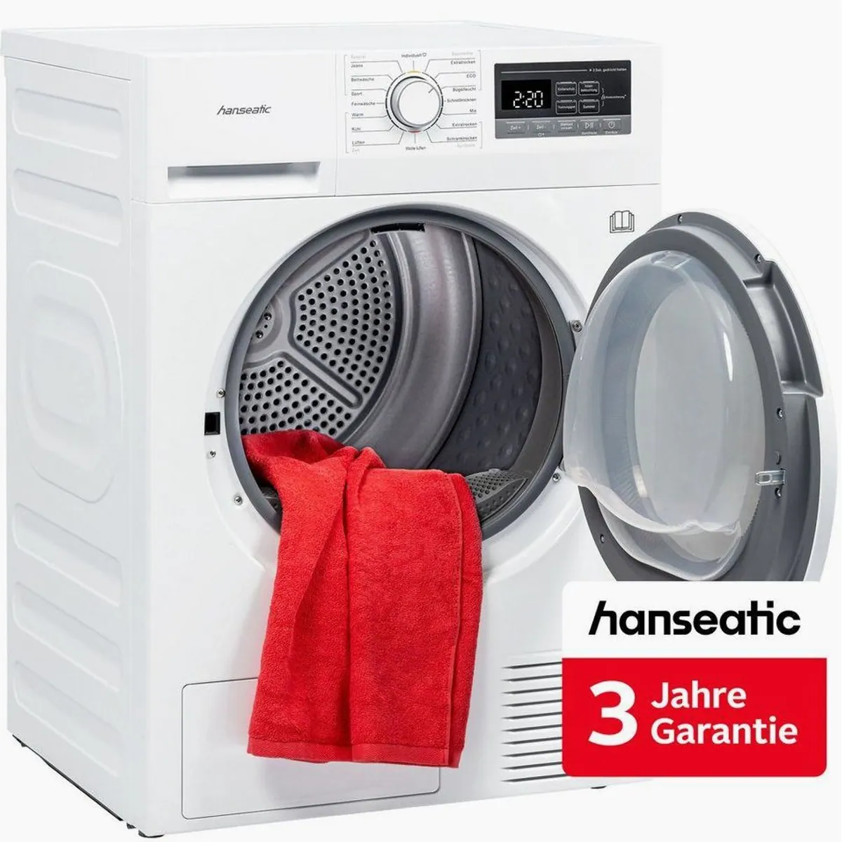 Hanseatic Wärmepumpentrockner HWT8EGT, energieeffizient, leise, langlebig