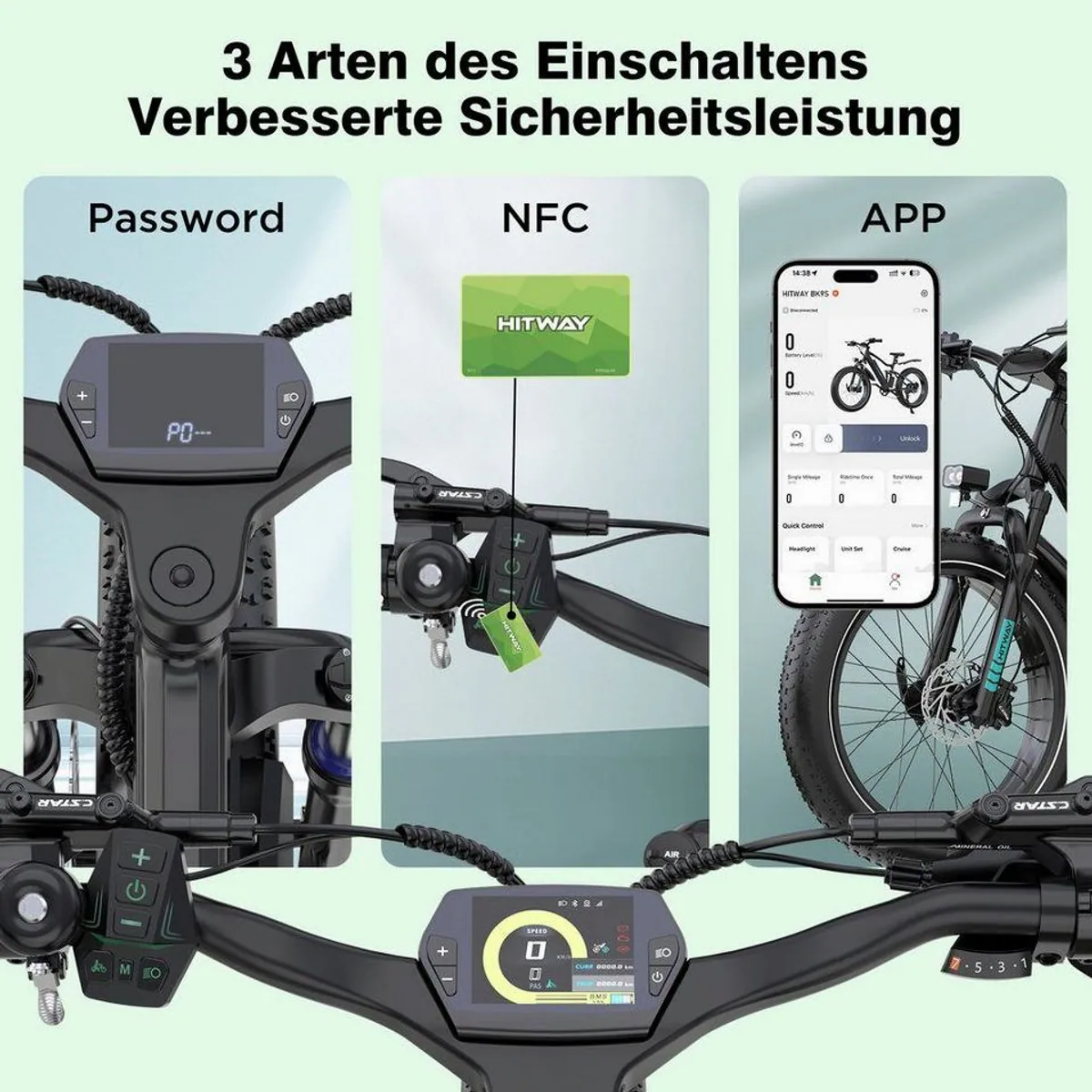 HITWAY BK9S E-Bike, leistungsstarker Motor, intuitiver Drehmomentsensor, hochwertige Ausstattung 3