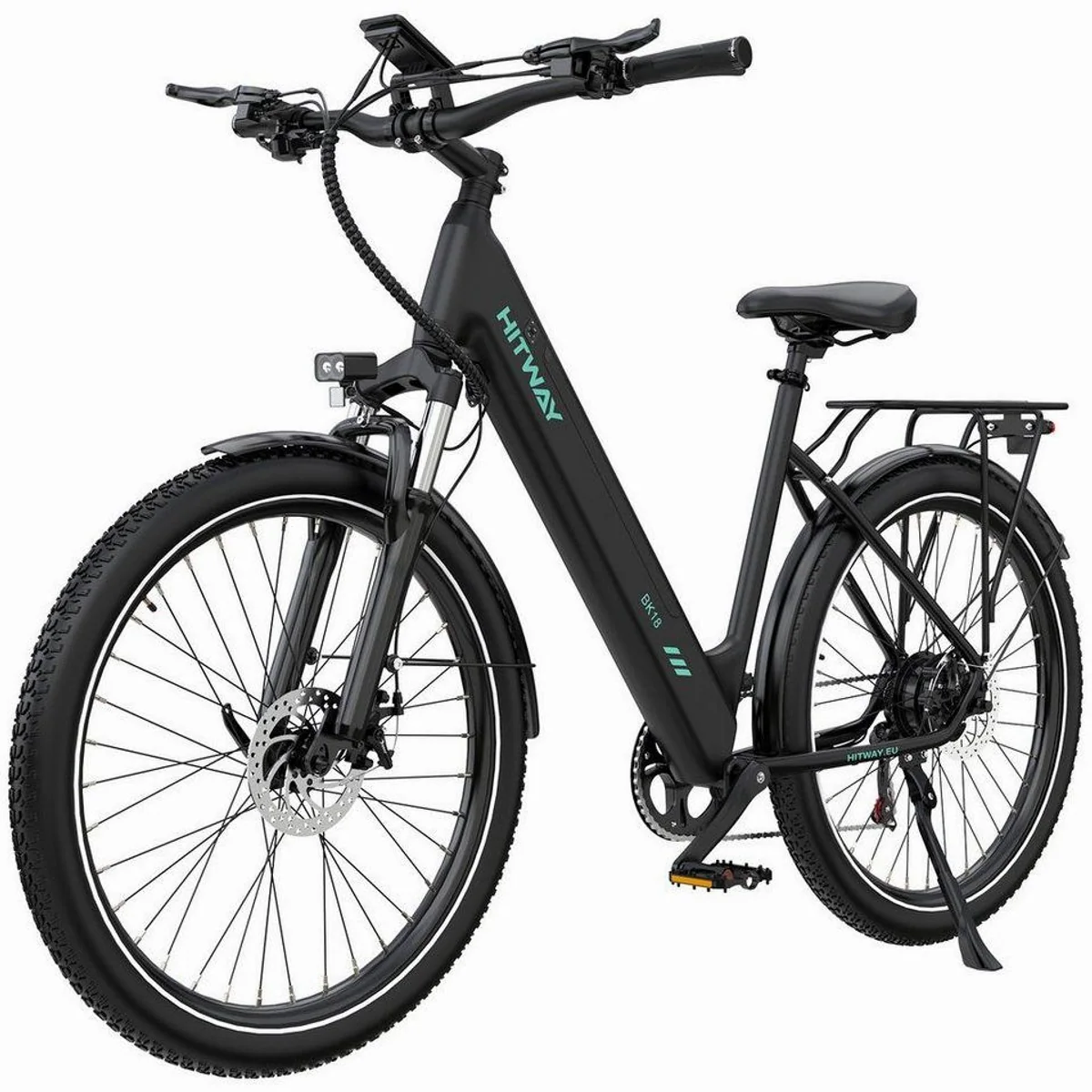 HITWAY BK18 E-Bike Cityrad, 36V Akku, 7-Gang Shimano, 250W Heckmotor — ideal für Damen und Herren
