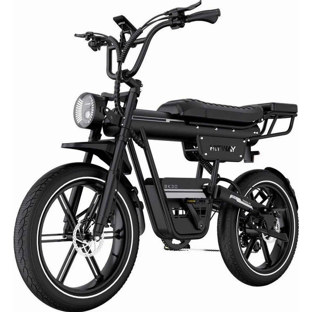 HITWAY E-Bike EMTB, 180 km Reichweite, 7-Gang Shimano, robuste 20 Zoll Reifen