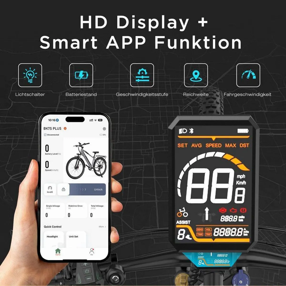 HITWAY E-Bike BK7S, 29 Zoll, 7-Gang Shimano, hohe Reichweite — vielseitig und komfortabel 2