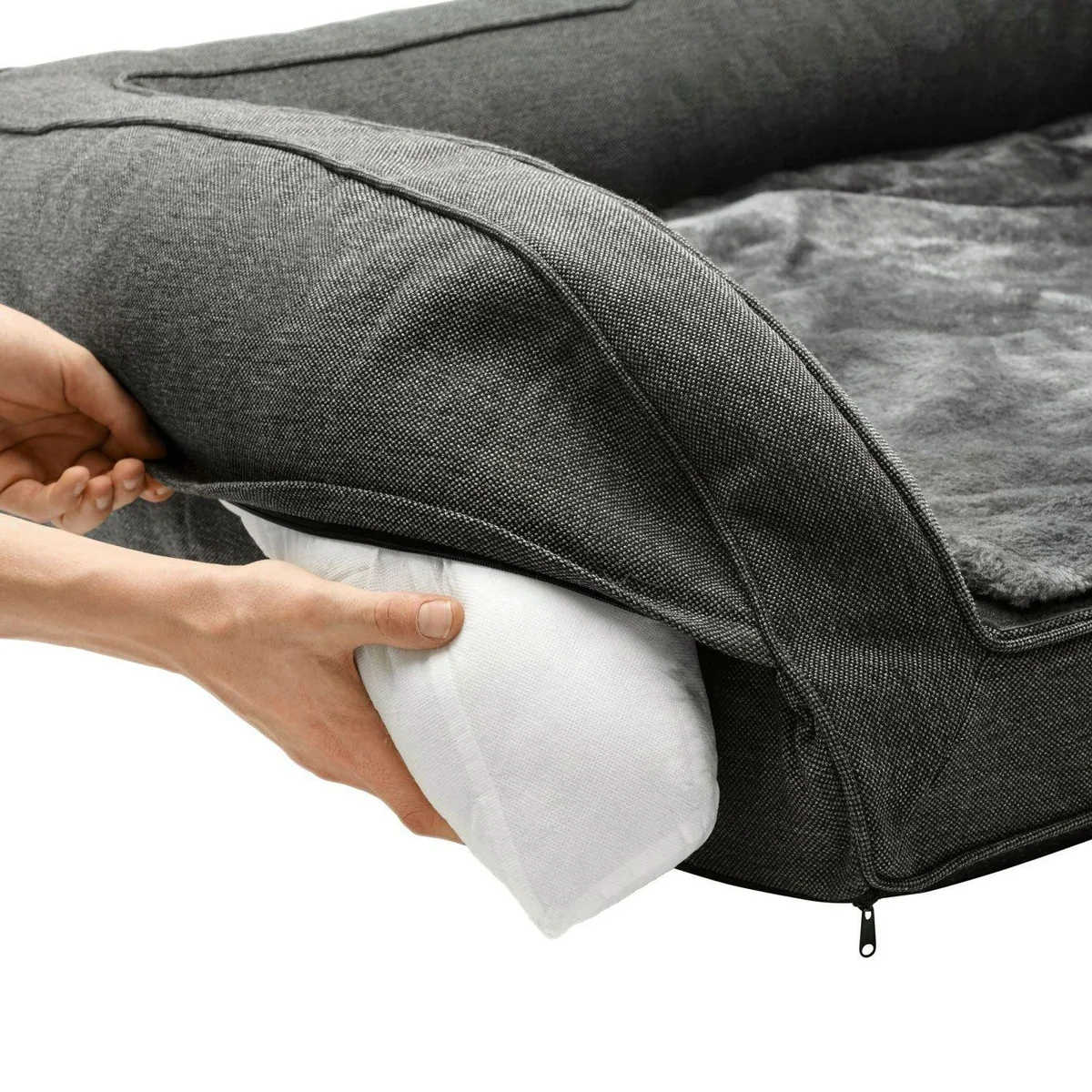 Hunter Livingston orthopädisches Hundesofa, ergonomische Liegefläche, abnehmbarer Bezug 4