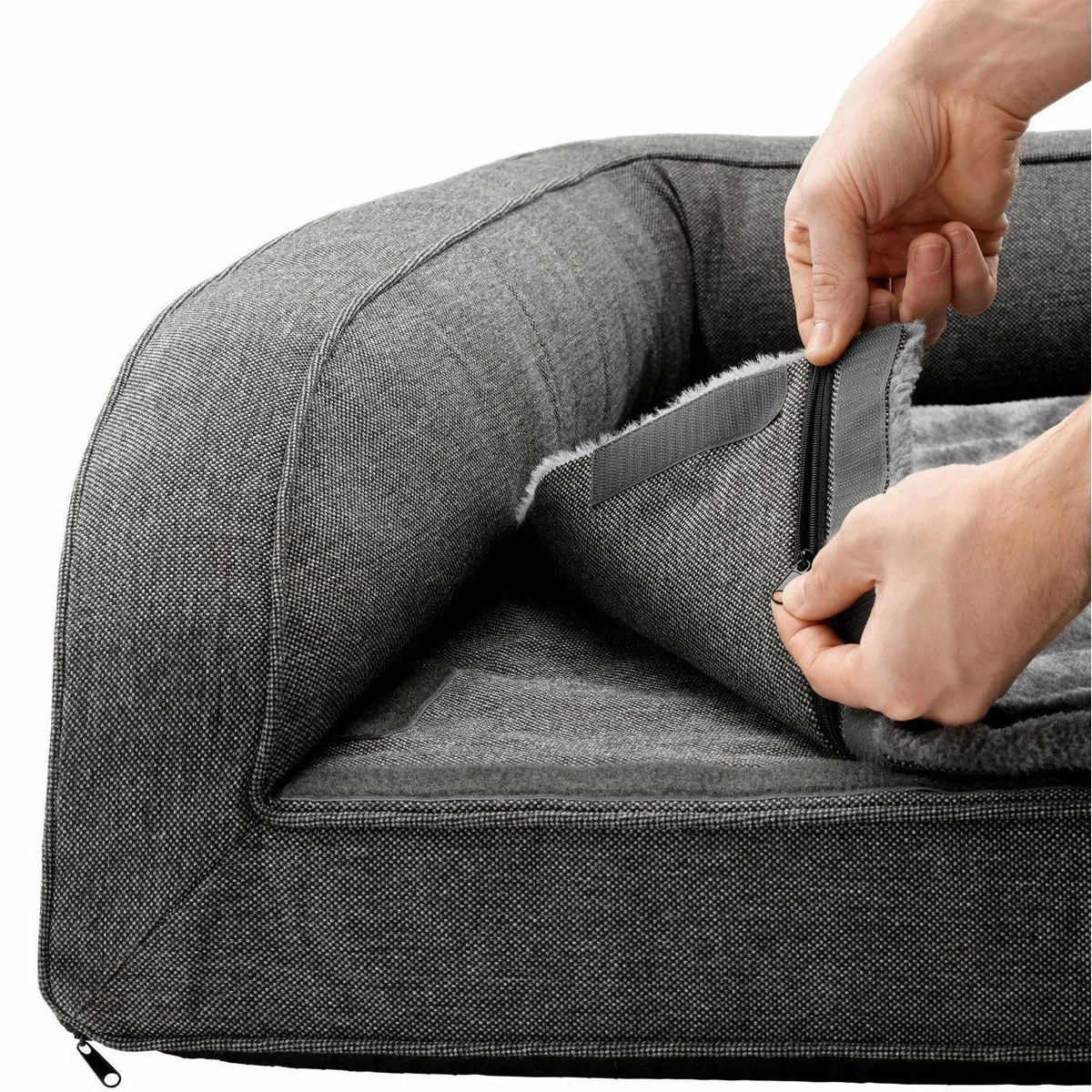 Hunter Livingston orthopädisches Hundesofa, ergonomische Liegefläche, abnehmbarer Bezug 5