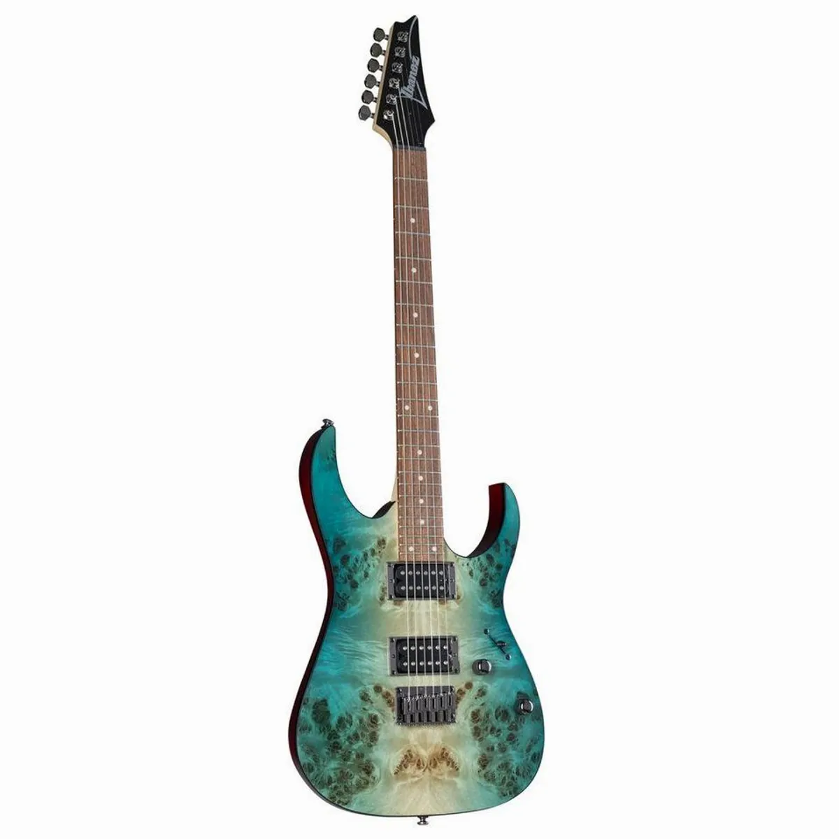 Ibanez RG421PB-CHF E-Gitarre, Meranti-Korpus, Quantum Humbucker — Transparentblaues Satin-Finish 2