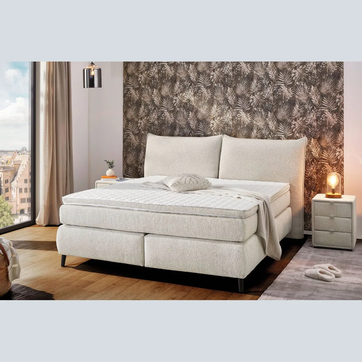 Jockenhöfer Gruppe Boxspringbett Hacienda, 180 cm, 7-Zonen-Matratze, individuelle Härtegrade