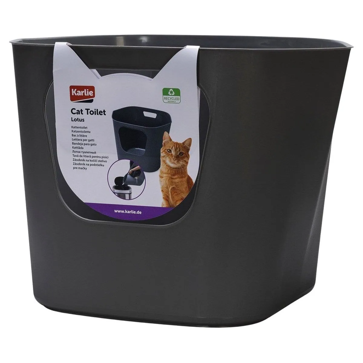 Karlie Lotus Katzentoilette, offenes Design, einfache Reinigung, umweltbewusst 4