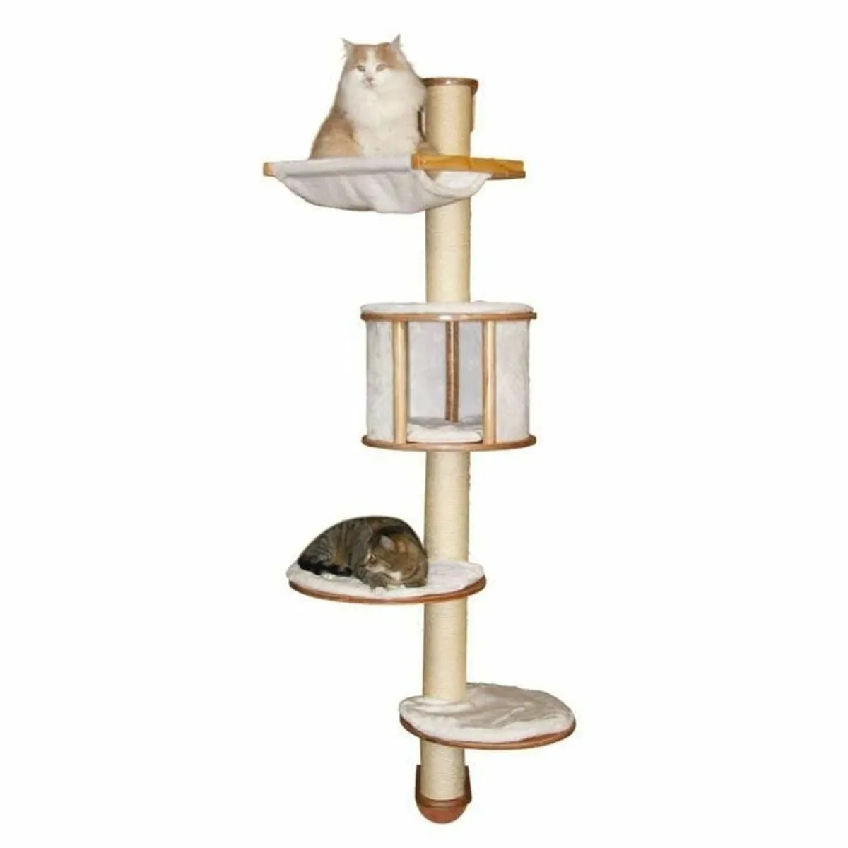 Kerbl Kratzbaum für Katzen, stilvolles Design, abnehmbare Elemente, 168 cm hoch