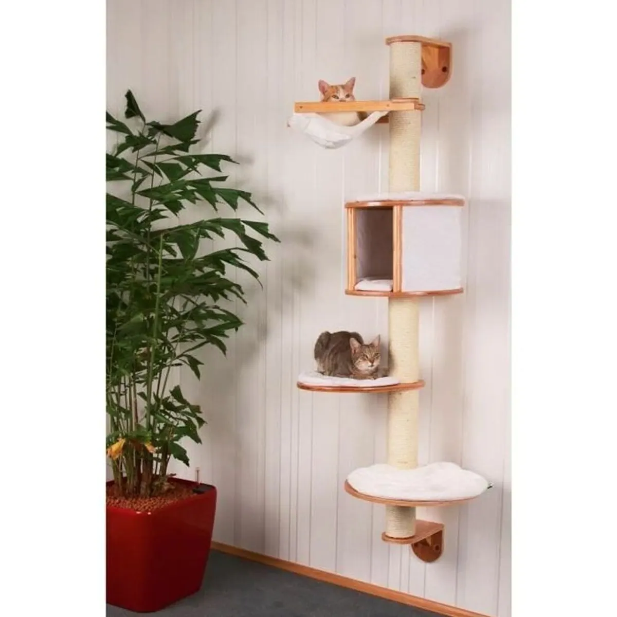 Kerbl Kratzbaum für Katzen, stilvolles Design, abnehmbare Elemente, 168 cm hoch 2