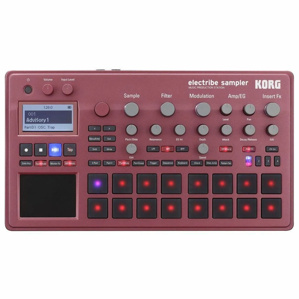 Korg Electribe Sampler Red, moderne Beat Machine, intuitiver Workflow, vielseitige Effekte