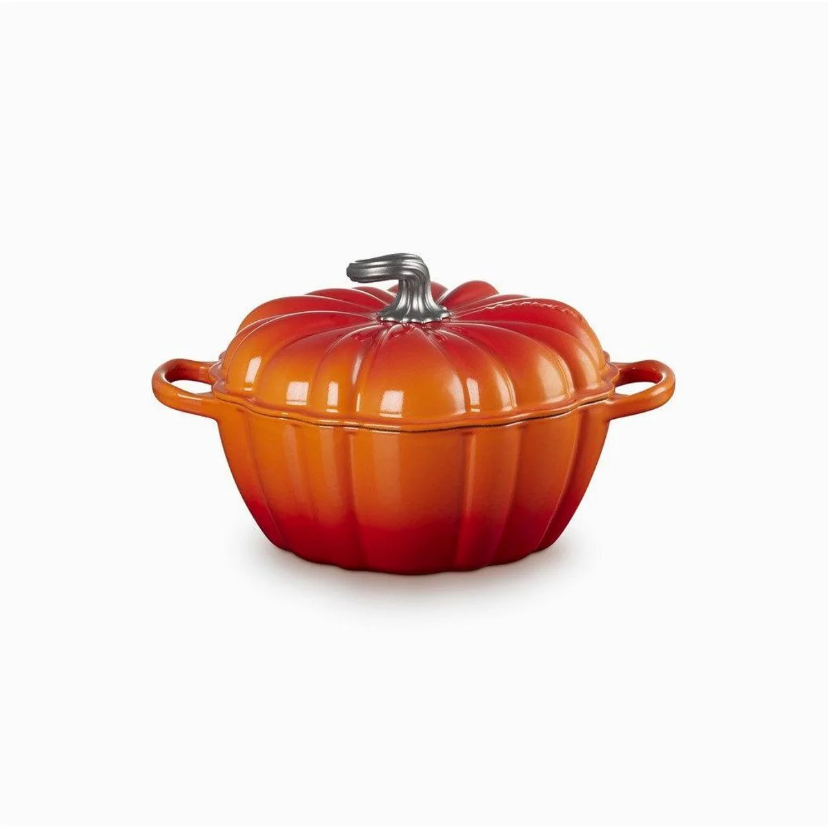 Le Creuset Kürbis Bräter, emailliertes Gusseisen, 24 cm, außergewöhnliches Design