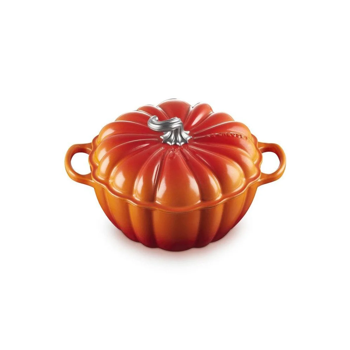 Le Creuset Kürbis Bräter, emailliertes Gusseisen, 24 cm, außergewöhnliches Design 3
