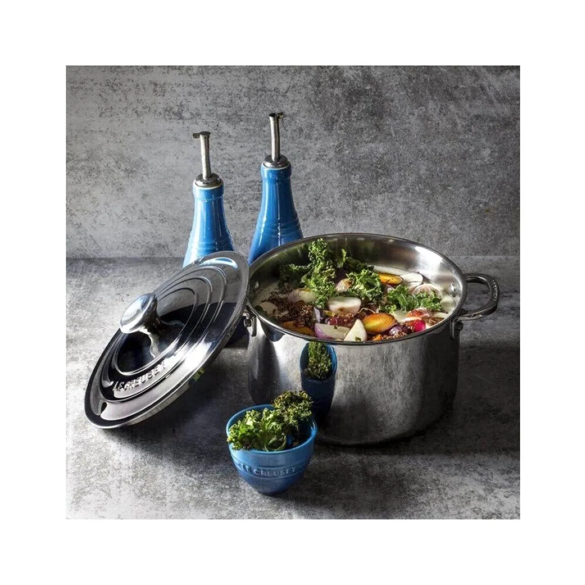 Le Creuset 4-tlg. Topf-Set, Edelstahl & Aluminium, gleichmäßige Wärmeverteilung 3