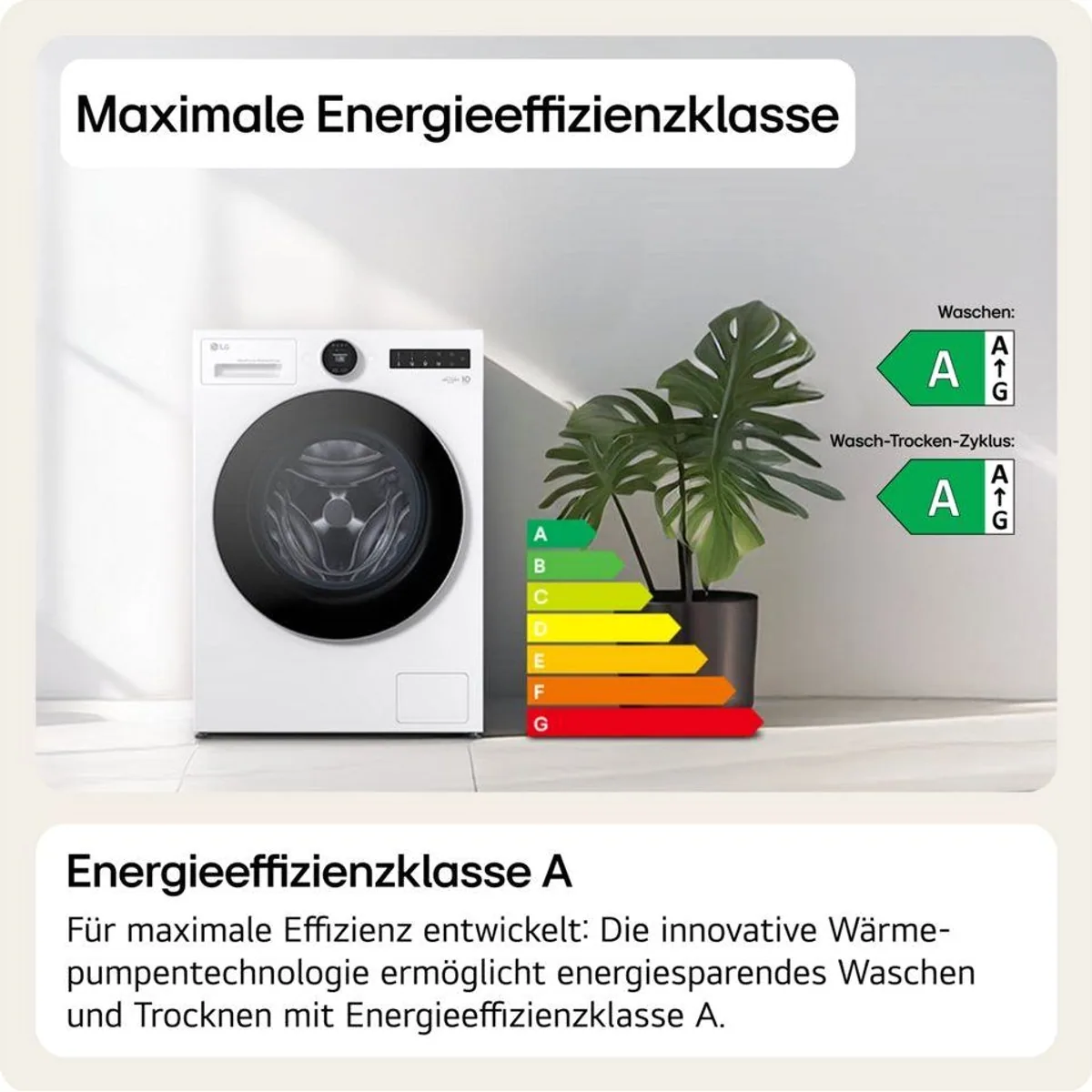 LG HPWD096C Waschtrockner, 9 kg Waschen, 6 kg Trocknen, Dual Inverter Wärmepumpe 3