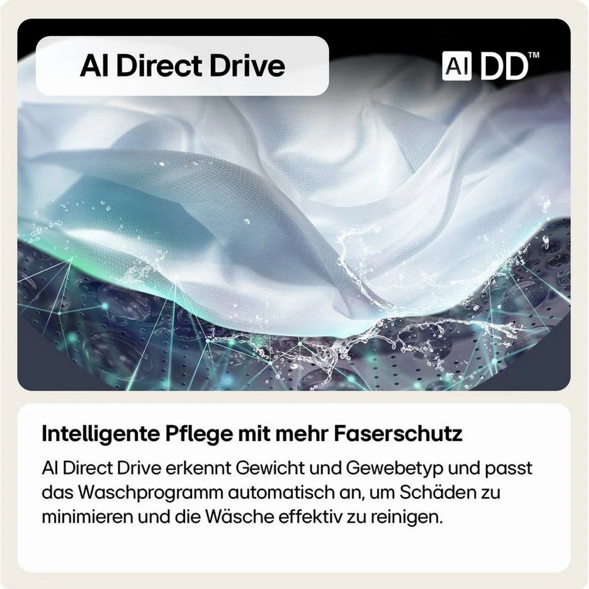 LG F4WX709YP Waschmaschine, 9 kg, 1400 U/min, AI Wash, AquaLock — moderne Technologie für optimale Pflege 2