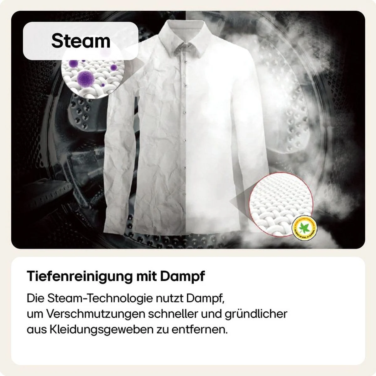 LG F4WX709YP Waschmaschine, 9 kg, 1400 U/min, AI Wash, AquaLock — moderne Technologie für optimale Pflege 3