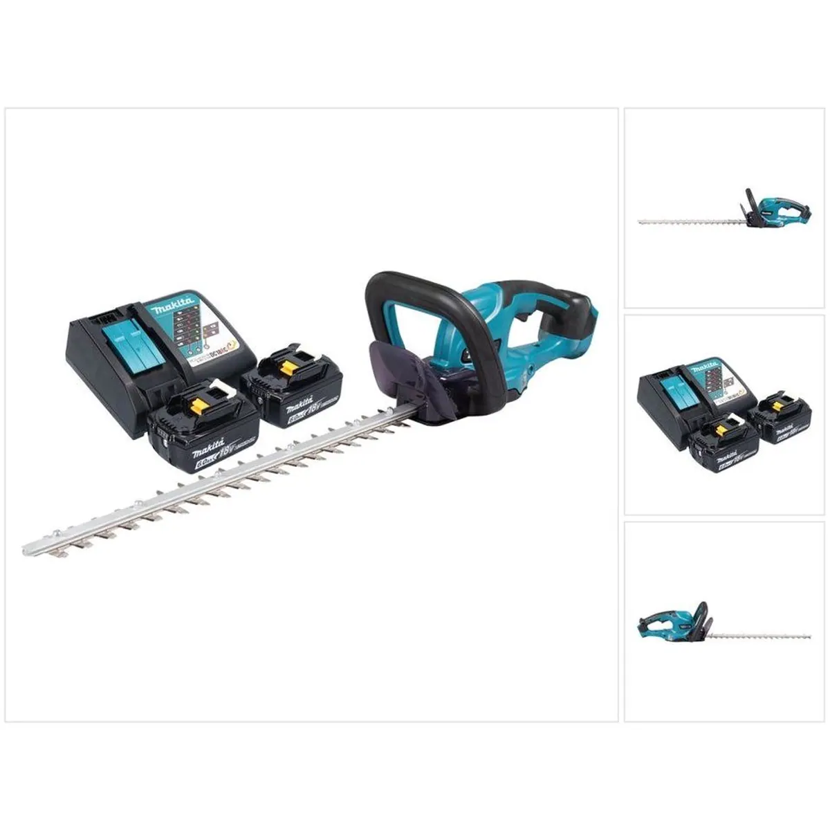 Makita DUH 507 Akku-Heckenschere, 18 V, 50 cm Schnittlänge, 2x 6,0 Ah Akkus