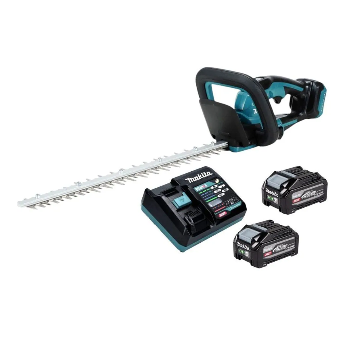 Makita UH020G Akku-Heckenschere, kraftvoller 40V Antrieb, 50 cm Schnittlänge, 2x 4,0 Ah Akku